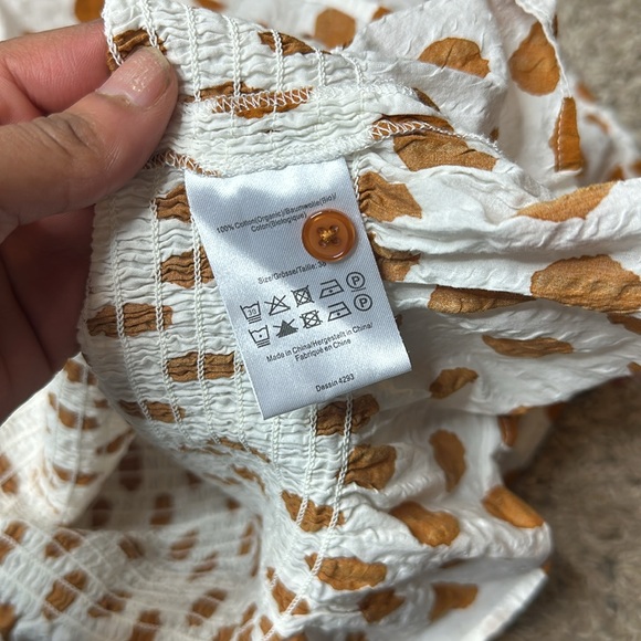 Baum und Pferdgarten size 8 Mynowa Polka Dot Organic Cotton Top Smocked - Picture 4 of 10